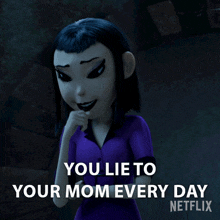 You Lie To Your Mom Every Day Ms Nomura GIF - You Lie To Your Mom Every Day Ms Nomura Trollhunters Tales Of Arcadia GIFs