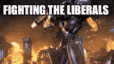 Liberal Transformers GIF - Liberal Transformers Fighting GIFs