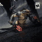 an advertisement for a video game shows a monster and says mature 17+