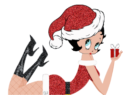 Santa Baby Betty Boop Sticker - Santa Baby Betty Boop Christmas Gift Stickers