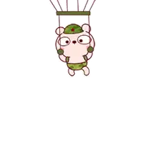 a cartoon of a bear wearing a military uniform and a hat with a red star on it