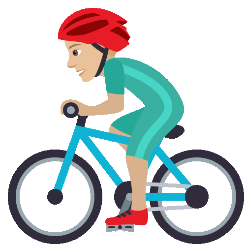 Man Biking Joypixels Sticker - Man Biking Joypixels Male Cyclist Stickers