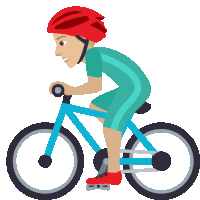 Man Biking Joypixels Sticker - Man Biking Joypixels Male Cyclist Stickers
