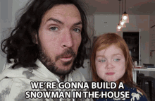 Gonna Build A Snowman In The House Snowman GIF - Gonna Build A Snowman In The House Snowman Inside GIFs