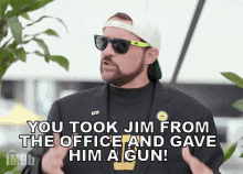 You Took Jim From The Office And Gave Him A Gun Aim GIF - You Took Jim From The Office And Gave Him A Gun Aim Gun Point GIFs