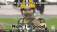 Aaron Rodgers Sample GIF - Aaron Rodgers Sample Packers GIFs