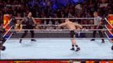 Spear To Brock Lesnar Made By Arshan Roman Reigns GIF - Spear To Brock Lesnar Made By Arshan Spear Roman Reigns GIFs