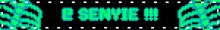 a pixel art banner that says o serve !!! on a black background