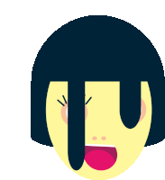 an illustration of a woman 's face with the letter u visible