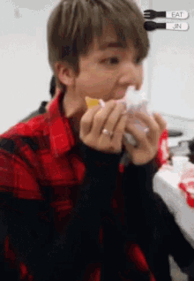 Kim Seokjin Eating GIF