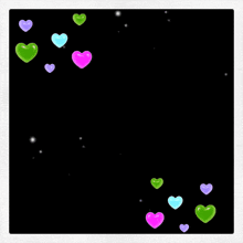 a black background with colorful hearts and the words ' islamic ' in white letters