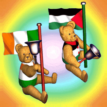 Irish Teddy Bear Palestine Teddy Bear GIF