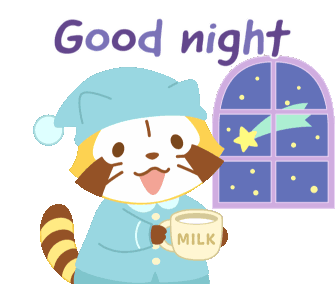 Cute Goodnight Sticker - Cute Goodnight - Discover & Share GIFs