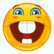 a cartoon smiley face with a big smile