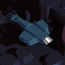 a 3d model of a space ship with a light on the back