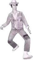 a man wearing a cowboy hat and jeans is dancing