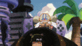 a cartoon character with the word px-i on his hat