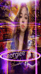 a picture of a woman with the name georgiee founder on it