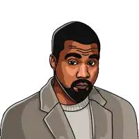 a cartoon drawing of a man with a beard wearing a jacket