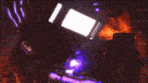 a blurry picture of a purple background with a purple light coming out of it