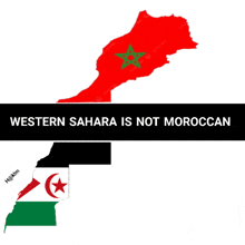 a sign that says western sahara is not moroccan