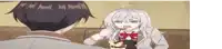 a man and a girl are sitting on a couch and the girl is eating something from the man 's hand .