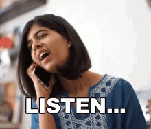 Sejal Kumar Listen GIF - Sejal Kumar Listen Phone Call GIFs