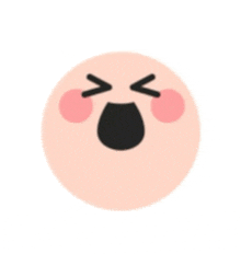 a cartoon smiley face with a surprised look on its face and a black mouth .