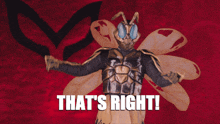 a picture of a bug with the words that 's right