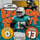 miami dolphins football player mia 13 is just beginning his career