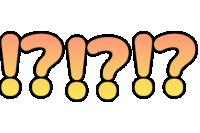 a cartoon drawing of a question mark and exclamation point .