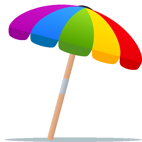 Umbrella On Ground Travel Sticker - Umbrella On Ground Travel Joypixels Stickers