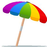 Umbrella On Ground Travel Sticker - Umbrella On Ground Travel Joypixels Stickers