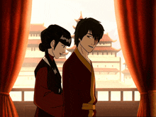 a man and a woman are standing next to each other