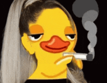 Ariana Grande Duck Ponytail GIF - Ariana Grande Duck Ponytail Ariana Grande Duck Smoking GIFs