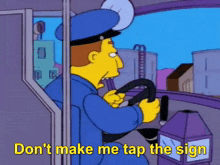 Boosting Hub Tap The Sign GIF - Boosting Hub Tap The Sign Simpsons GIFs