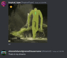 a screenshot of a tropical type discord channel