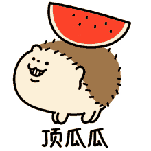 spikethe hedgehog watermelon cute adorable excited
