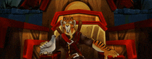a cartoon of a tiger with the letter j on its chest