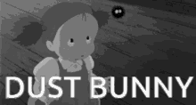 Black And White Dust Bunny GIF - Black And White Dust Bunny Anime GIFs