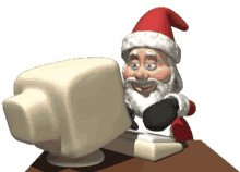 merry christmas at work merry christmas typing santa claus
