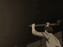 a cartoon of two men fighting with sparks coming out of them