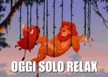 Riposo Relax Weekend Sabato Domenica Fine Settimana Re Leone Disney GIF - Simba Lion King Relax GIFs