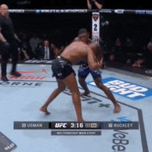 a ufc match between usman and buckley takes place