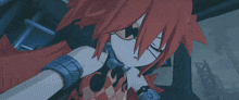 a cartoon character with red hair says just a little more !