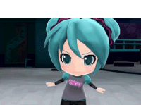 a cartoon character with a shirt that says " hatsune miku " on it