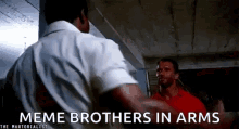 Arnold Schwarzenegger Meme Brothers In Arms GIF - Arnold Schwarzenegger Meme Brothers In Arms Handshake GIFs
