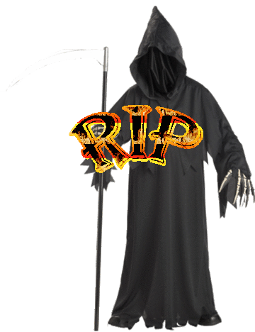 Rip Death Sticker - Rip Death Reaper Stickers