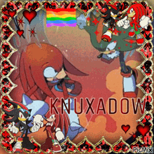a picture of knuxadow and shadow the hedgehog from sonic the hedgehog