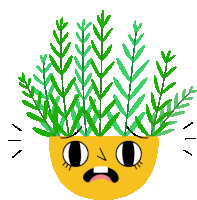 Fern In Shock Sticker - Flora Friends House Plant Frown Stickers